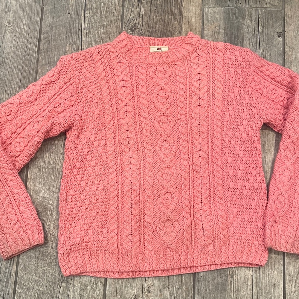 Carraig Donn Pink Cable Knit Sweater